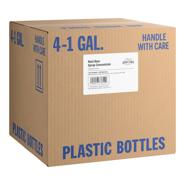 Hometown Provisions Old Fashioned Root Beer Beverage / Soda 5:1 Concentrate 1 Gallon - 4/Case