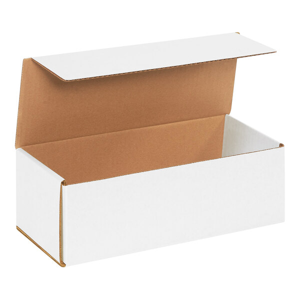 Lavex 12" x 5" x 4" White Tuck Top Corrugated Mailer - 50/Case