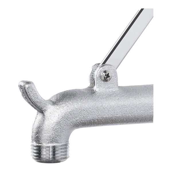 A Krowne Royal Series wall-mount faucet with a metal handle and wristblade handles.