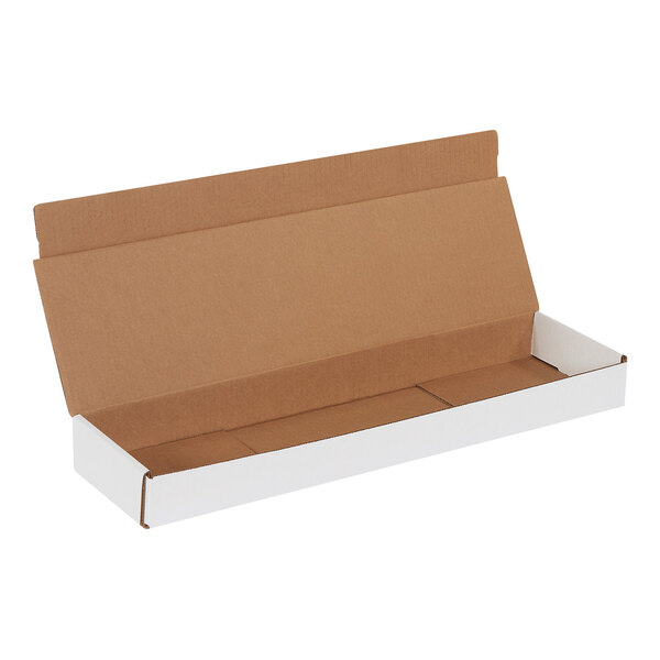 Lavex 22" x 6" x 2" White Tuck Top Corrugated Mailer - 50/Case