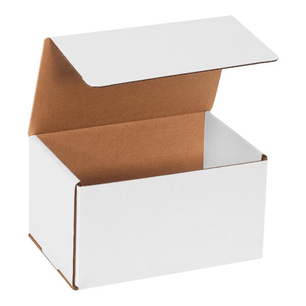 Lavex 9" x 6" x 5" White Tuck Top Corrugated Mailer - 50/Case