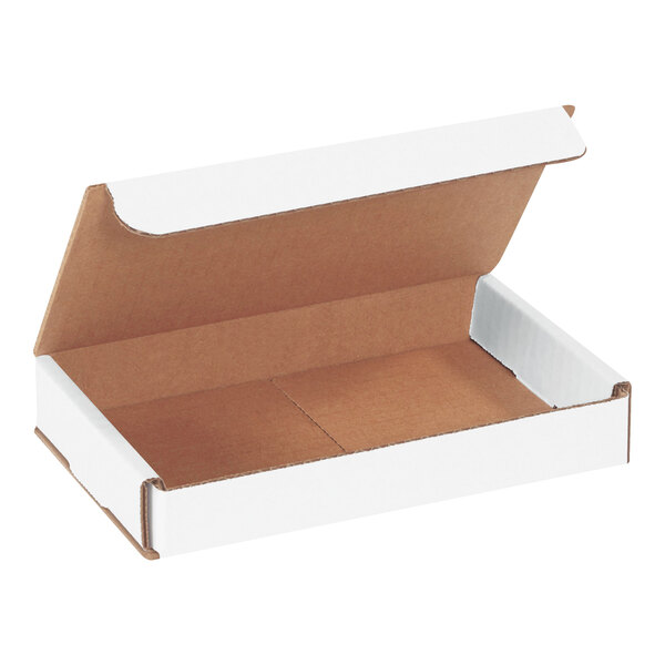 Lavex 7" x 4" x 1" White Tuck Top Corrugated Mailer - 50/Case