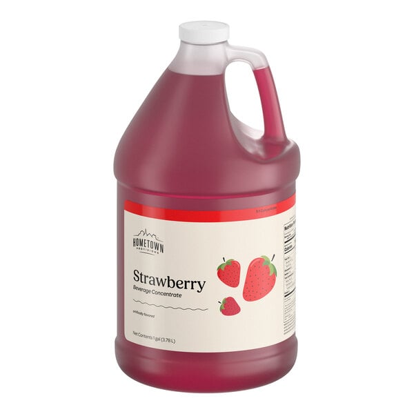 Hometown Provisions Strawberry Beverage 5:1 Concentrate 1 Gallon - 4/Case