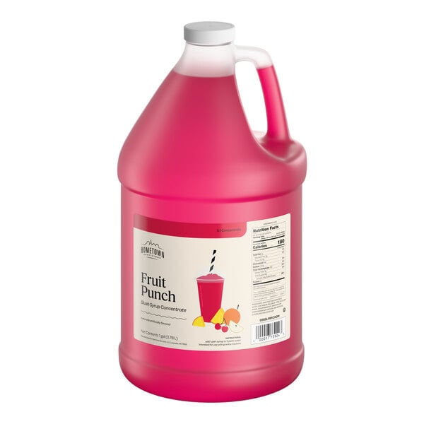 Hometown Provisions Fruit Punch Slushy 5:1 Concentrate 1 Gallon - 4/Case