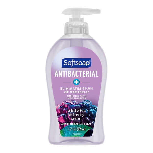 Softsoap CPC44573 11.25 oz. White Tea and Berry Scent Antibacterial Liquid Hand Soap - 6/Case