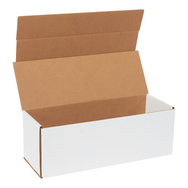 Lavex 17" x 6" x 6" White Tuck Top Corrugated Mailer - 50/Case