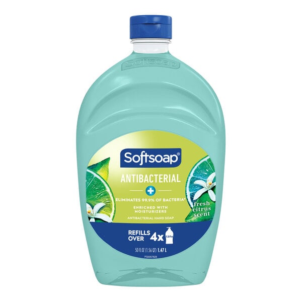 Softsoap CPC45991 50 oz. Fresh Citrus Scent Antibacterial Liquid Hand Soap Refill - 6/Case