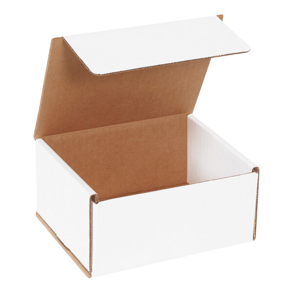 Lavex 6" x 5" x 3" White Tuck Top Corrugated Mailer - 50/Case