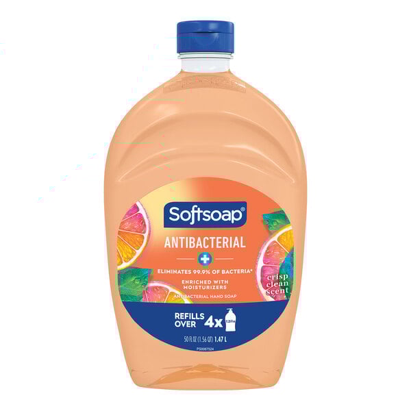 Softsoap CPC46325 50 oz. Crisp Clean Scent Antibacterial Liquid Hand Soap Refill - 6/Case