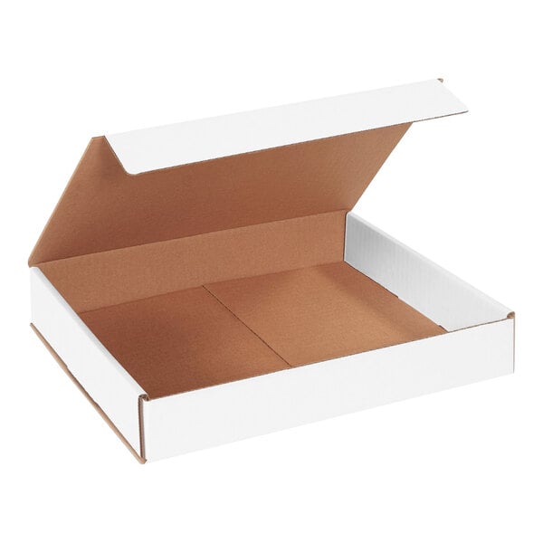 Lavex 12" x 9" x 2" White Tuck Top Corrugated Mailer - 50/Case