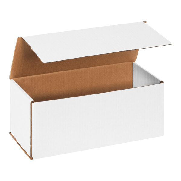 Lavex 12" x 5" x 5" White Tuck Top Corrugated Mailer - 50/Case