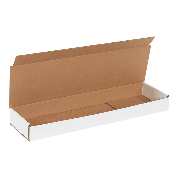 Lavex 21" x 6" x 2" White Tuck Top Corrugated Mailer - 50/Case
