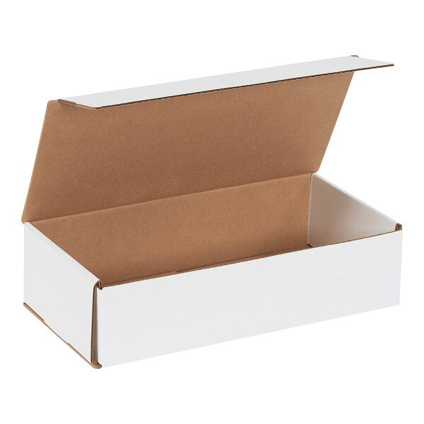 Lavex 12" x 6" x 3" White Tuck Top Corrugated Mailer - 50/Case
