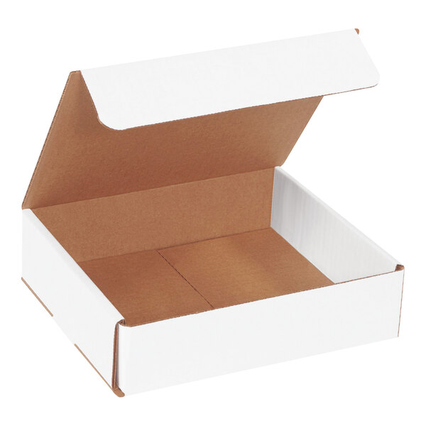 Lavex 8" x 7" x 2" White Tuck Top Corrugated Mailer - 50/Case