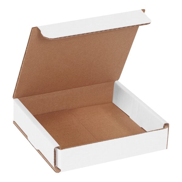 Lavex 5" x 5" x 1" White Tuck Top Corrugated Mailer - 50/Case
