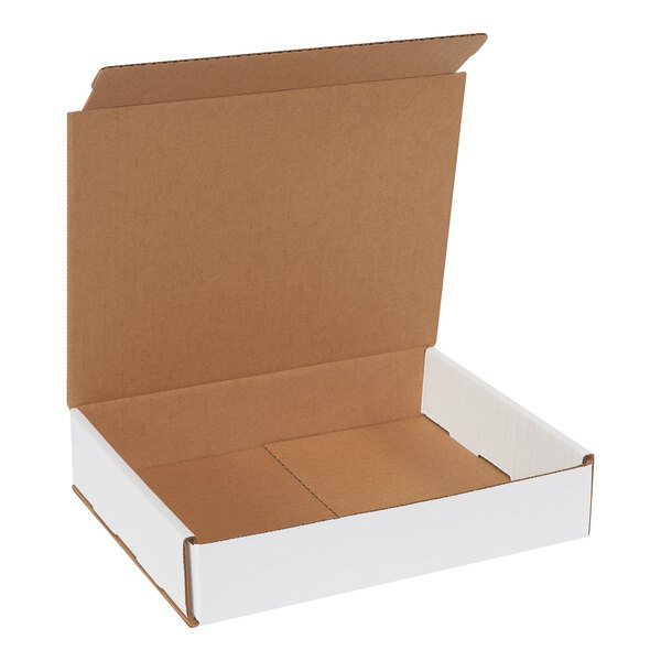 Lavex 10" x 8" x 2" White Tuck Top Corrugated Mailer - 50/Case