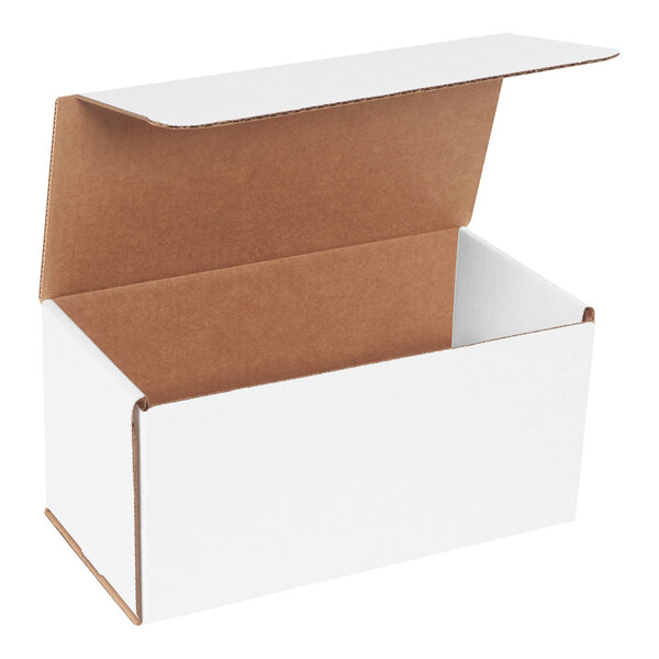 Lavex 10" x 5" x 5" White Tuck Top Corrugated Mailer - 50/Case