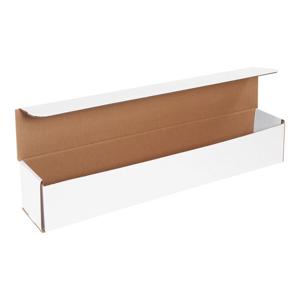 Lavex 24" x 4" x 4" White Tuck Top Corrugated Mailer - 50/Case