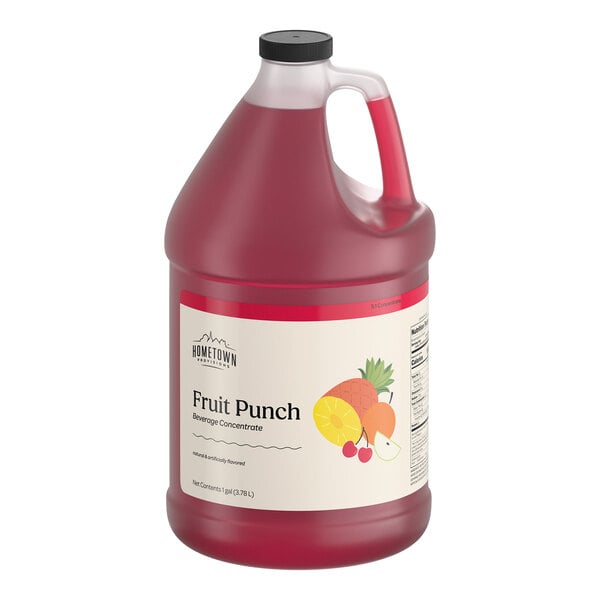 Hometown Provisions Fruit Punch Beverage 5:1 Concentrate 1 Gallon - 4/Case