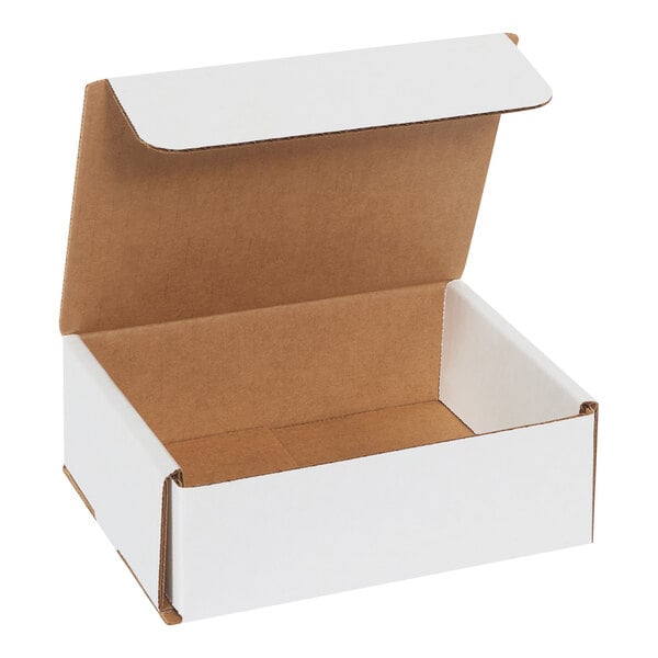 Lavex 6" x 5" x 2" White Tuck Top Corrugated Mailer - 50/Case
