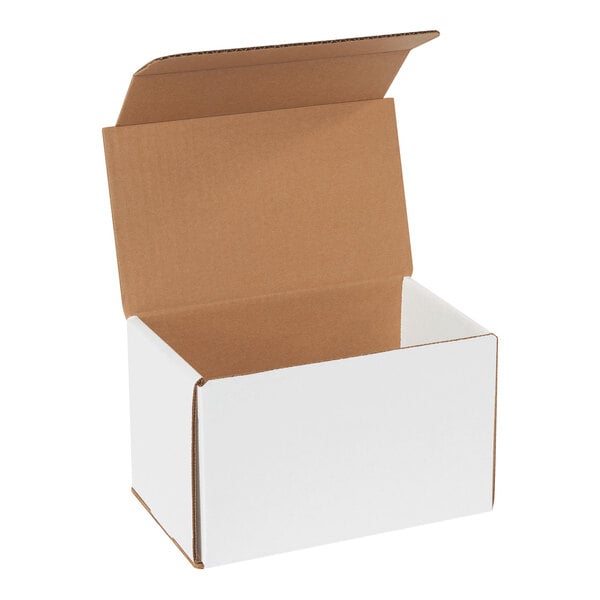 Lavex 8" x 5" x 5" White Tuck Top Corrugated Mailer - 50/Case