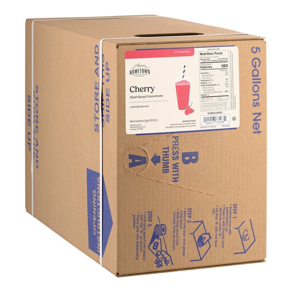 Hometown Provisions Cherry Slushy 5:1 Concentrate 5 Gallon Bag in Box