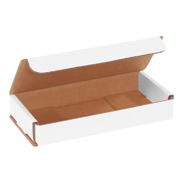 Lavex 7" x 3" x 1" White Tuck Top Corrugated Mailer - 50/Case