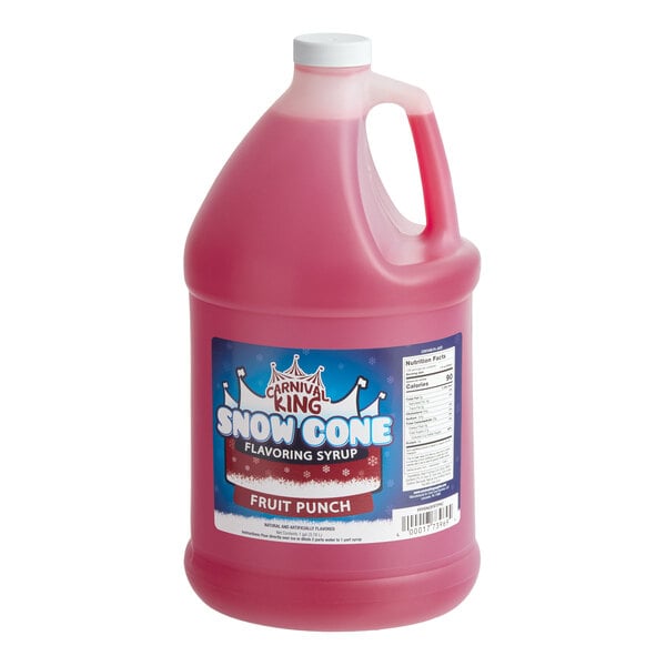 Carnival King Fruit Punch Snow Cone Syrup 1 Gallon - 4/Case