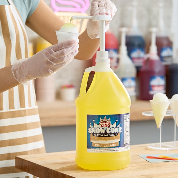 Carnival King Pina Colada Snow Cone Syrup 1 Gallon - 4/Case