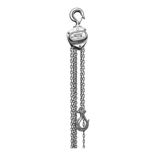 OZ Lifting Products 0.25 Ton Stainless Steel Manual Chain Hoist with 10' Lift OZSS025-10CH