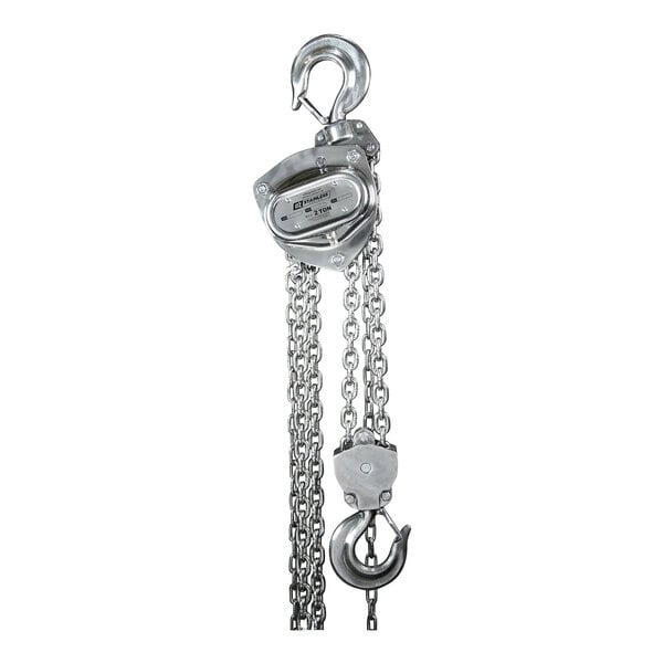 OZ Lifting Products 2 Ton Stainless Steel Manual Chain Hoist with 15' Lift OZSS020-15CH