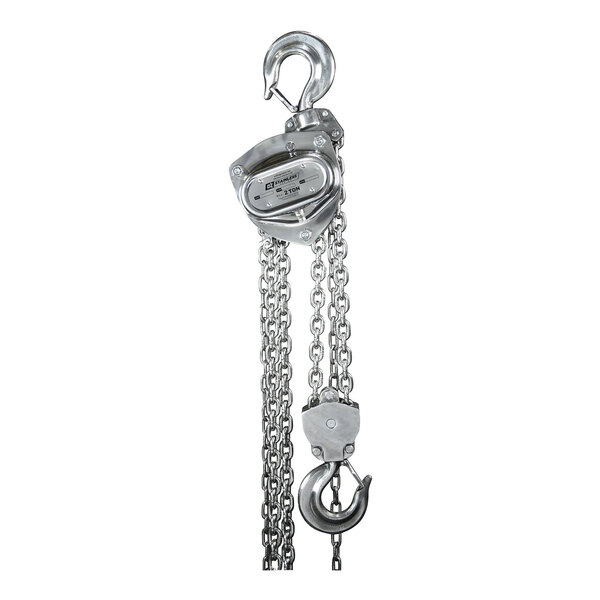 OZ Lifting Products 2 Ton Stainless Steel Manual Chain Hoist with 10' Lift OZSS020-10CH