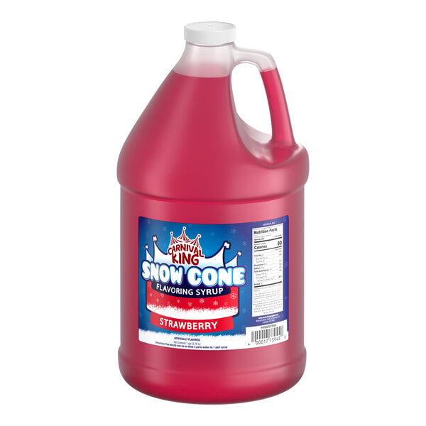 Carnival King Strawberry Snow Cone Syrup 1 Gallon
