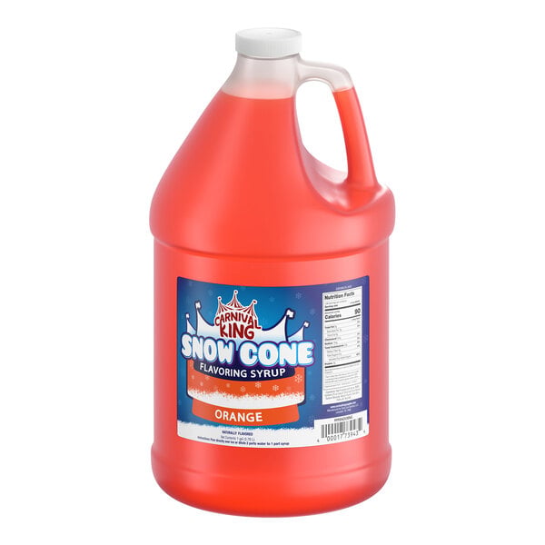 Carnival King Orange Snow Cone Syrup 1 Gallon