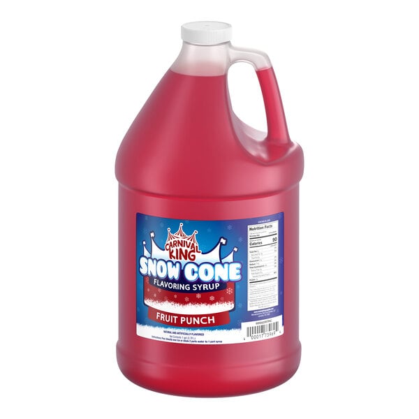 Carnival King Fruit Punch Snow Cone Syrup 1 Gallon