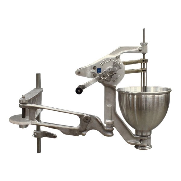 A Belshaw manual depositor with a silver bowl.