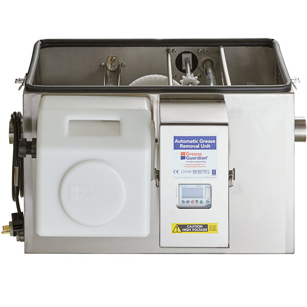 A Grease Guardian GG-D25-LR machine with a white cover.