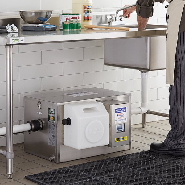 Grease Guardian GG-D25-LR 50 lb. Automatic Grease Trap with Left Outlet