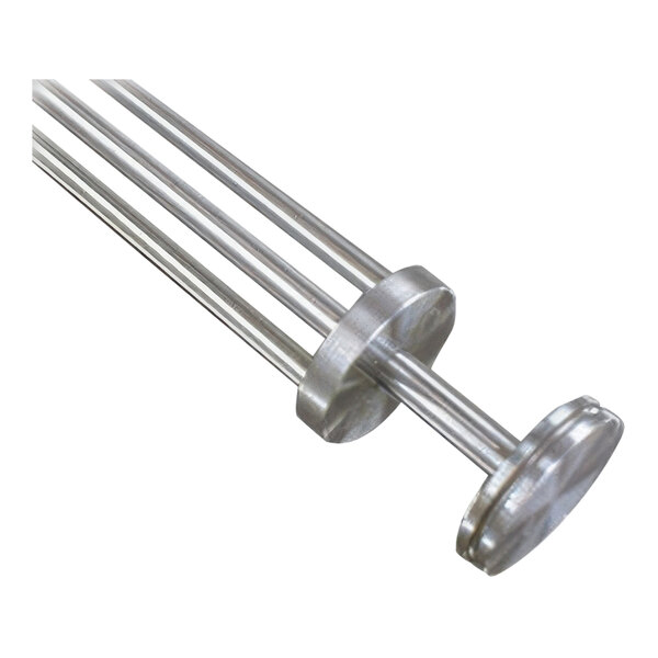 A close-up of a stainless steel Belshaw 2" plain ring plunger.