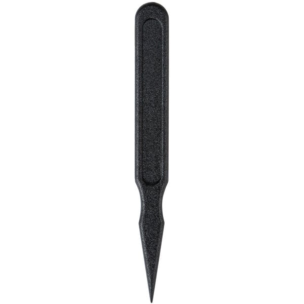 A black plastic Royal Paper Well Done Steak Marker with black lines.