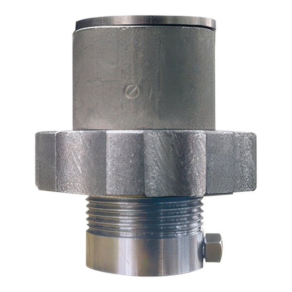 A Belshaw Precision Heat Adjuster for Type B and F Series donut fryers, with a stainless steel threaded coupling and nut.