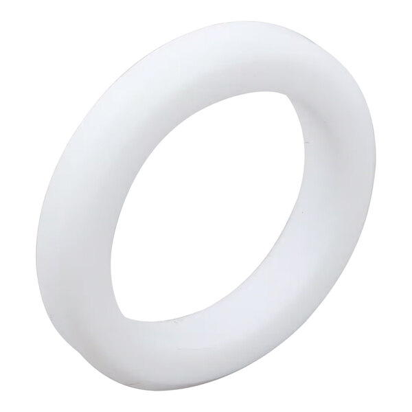 A white circle shaped rubber seal