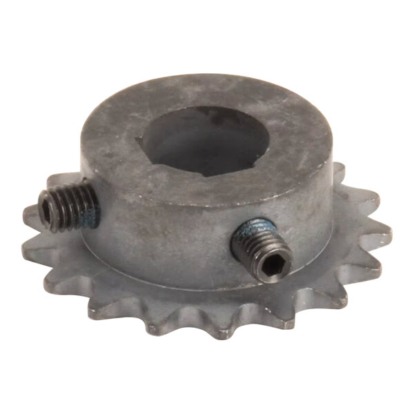 A Star Motor Sprocket with two holes for screws.