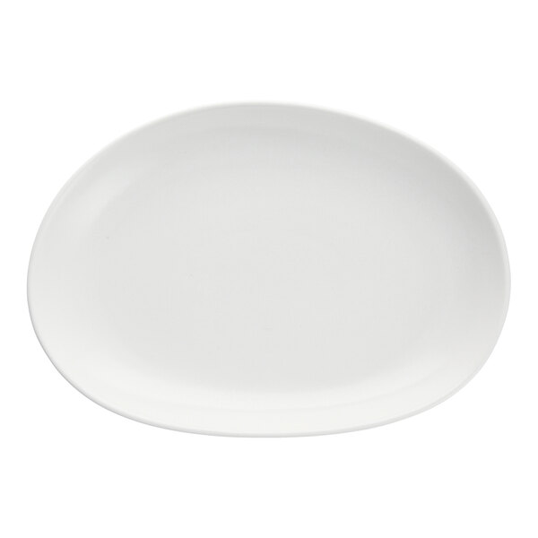 A white oval Organica by Fortessa platter.