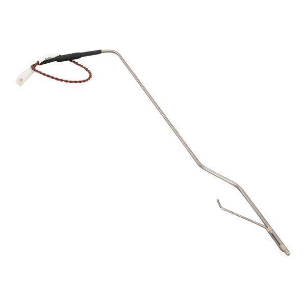 A long metal rod with a black handle.