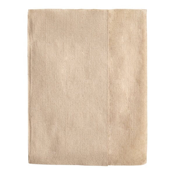 EcoChoice 12" x 13" 2-Ply Full-Fold Natural Kraft Dispenser Napkin - 500/Pack