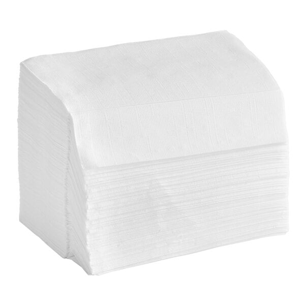 Choice 12" x 13" 2-Ply Full-Fold White Dispenser Napkin - 500/Pack