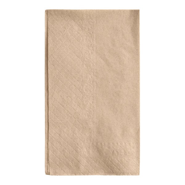 EcoChoice 14" x 17" 1-Ply Natural Kraft Dinner Napkin - 3,000/Case
