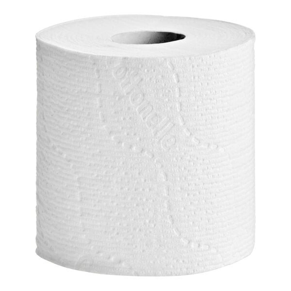 A close-up of a Cottonelle Ultra Comfort toilet tissue roll.