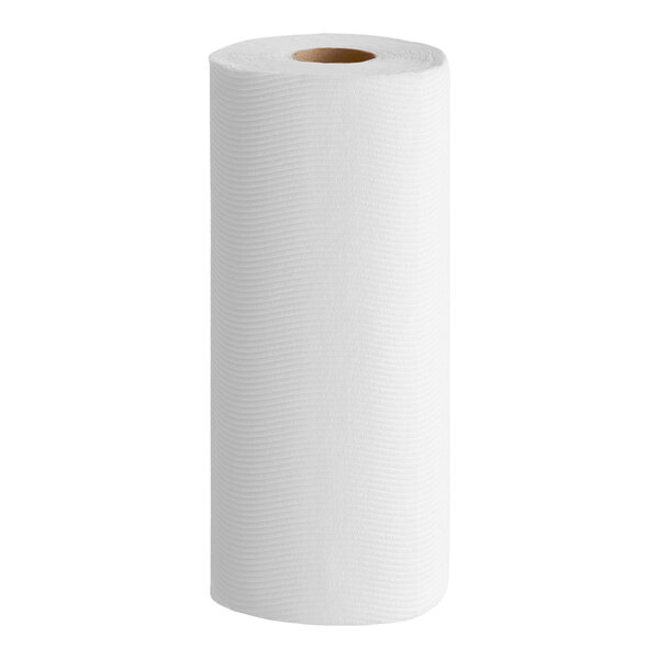 A white roll of Scott 1-Ply paper towels with brown lettering.